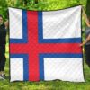 Faroe Islands Flag Premium Quilt A6  Quilt